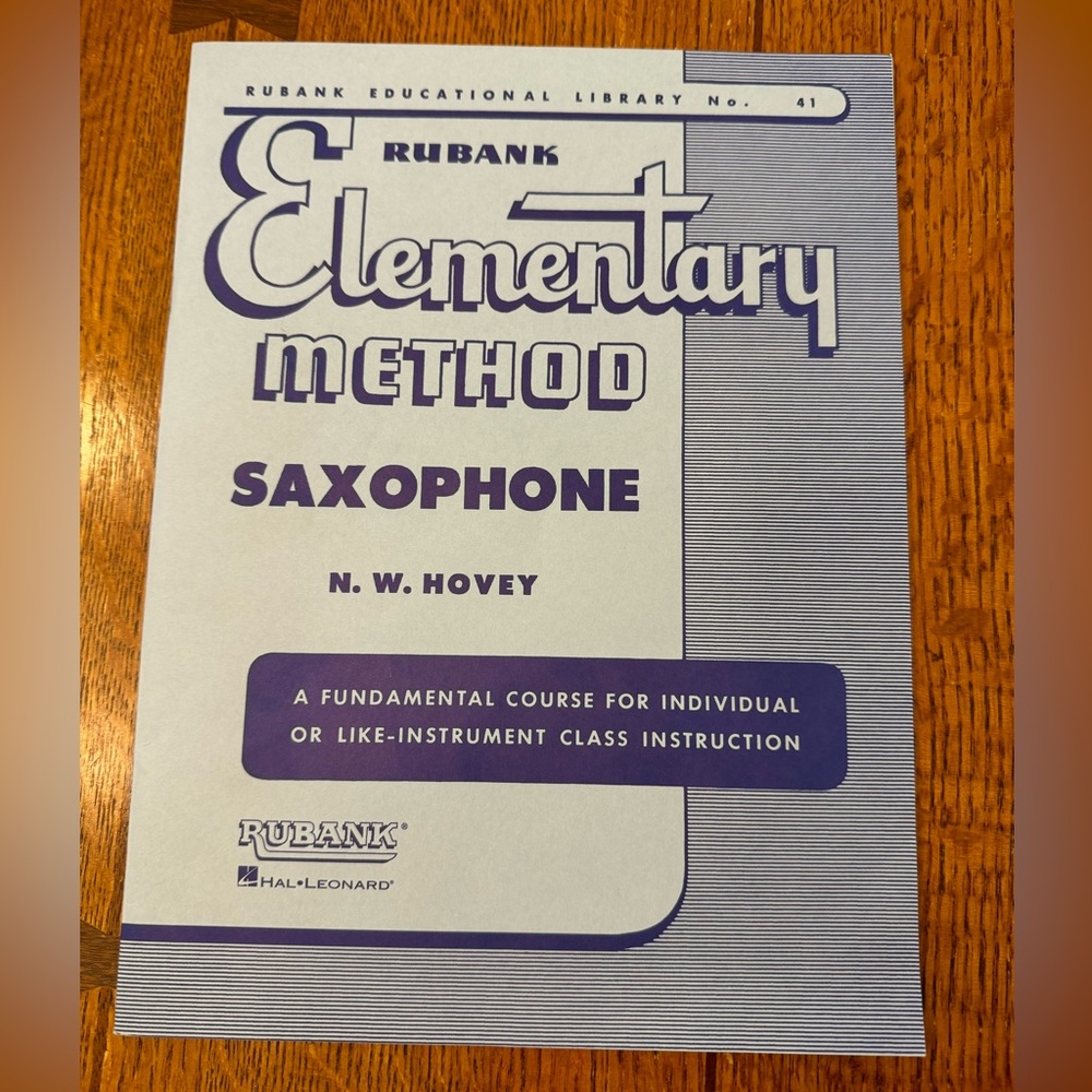 Rubank Elementary Method - Saxophone instructional book - Like new!